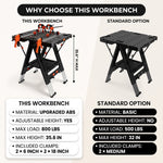 Portable Workbench & Folding Sawhorse – 2-in-1 Work Table - 4