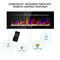 HOMCOM 50" Electric Fireplace Recessed and Wall Mounted with Remote Control, 1500W Fireplace Heater with 8H Timer, Adjustable Flame Color and Brightness, Log and Crystal
