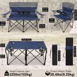 Outdoor 4-Piece Folding Chair and Table Set – Perfect for Camping and Picnics - 4