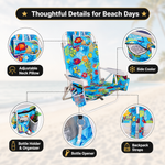 Backpack Beach Chair 2 Pack – Reclining Aluminum, 300 - 500 lbs - 4