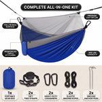 Camping Hammock with Mosquito Net – 1-2 Person, Nylon - 4