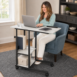 C-SHAPED END TABLE WITH CHARGING STATION – ADJUSTABLE HEIGHT - 4