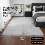 Faux Rabbit Fur Shaggy Rug – Ultra Soft Fluffy Machine Washable Area Rug for Bedroom, Living Room & Teen Room - 4