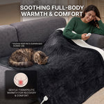 Heated Throw Blanket – Flannel & Sherpa, 6 Heat Levels - 4