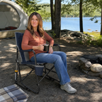 ROCKING CAMPING CHAIR – FOLD-FLAT CHAIR WITH CUP HOLDER - 4