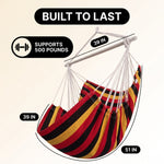 Premium Cotton Hanging Hammock Chair for Indoor & Outdoor Relaxation - 4