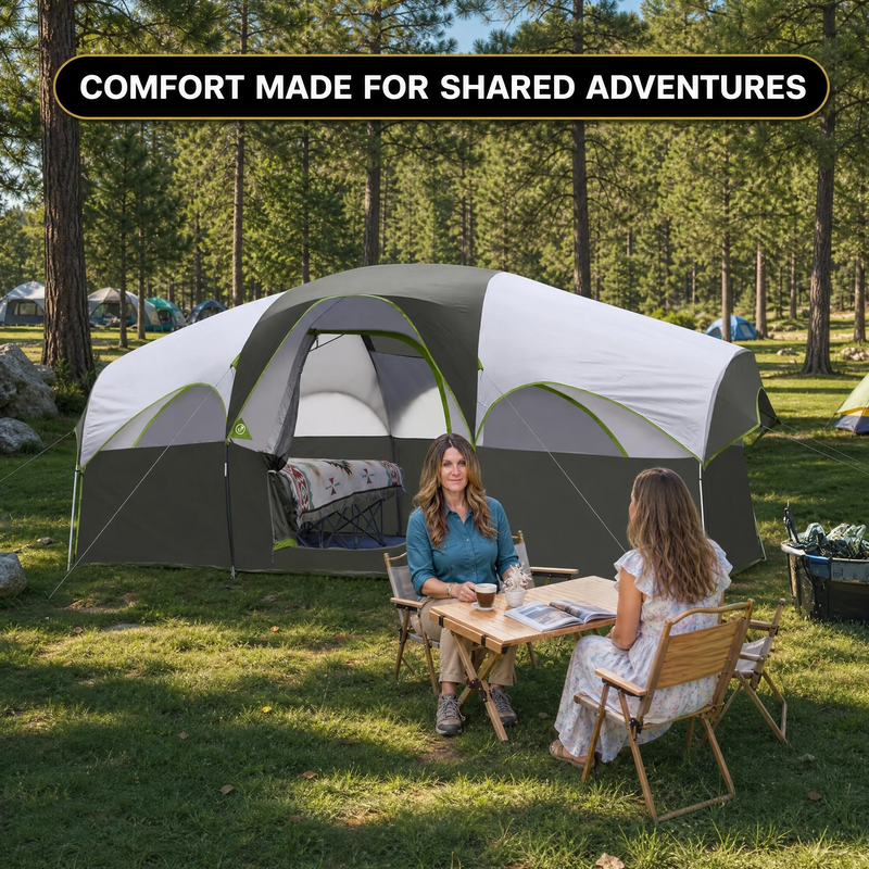 5–8 PERSON FAMILY DOME CAMPING TENT – WATERPROOF OUTDOOR TENT WITH RAINFLY & CARRY BAG - 4
