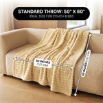 Throw Blanket – Soft, Lightweight Ribbed Design - 4