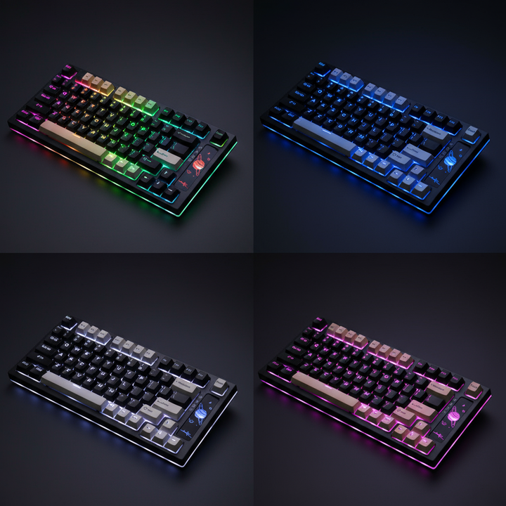 Best mechanical wireless keyboard, RGB Backlights, BT5.0/2.4G/USB-C, Dye Sub PBT Keycaps for Linux/Win/Mac, Trufairs backlit wireless gaming keyboard