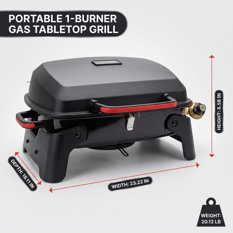 PORTABLE TABLETOP BBQ GRILL – CHARCOAL OUTDOOR GRILLS FOR CAMPING, PATIO, BEACH & BACKYARD - 4