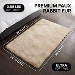 Faux Rabbit Fur Shaggy Rug – Ultra Soft Fluffy Machine Washable Area Rug for Bedroom, Living Room & Teen Room - 4