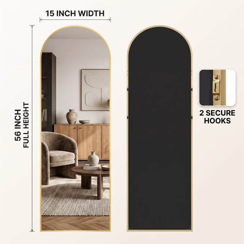 FULL LENGTH MIRROR – ARCHED STANDING & WALL-MOUNT DESIGN - 4