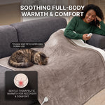 Heated Throw Blanket – Flannel & Sherpa, 6 Heat Levels - 4