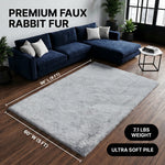 Faux Rabbit Fur Shaggy Rug – Ultra Soft Fluffy Machine Washable Area Rug for Bedroom, Living Room & Teen Room - 4