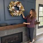 PUMPKIN WREATH FOR FRONT DOOR – FALL FARMHOUSE DÉCOR - 4