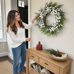 CHRISTMAS BERRY WREATH FOR FRONT DOOR – WINTER PINE HOLIDAY DÉCOR - 4