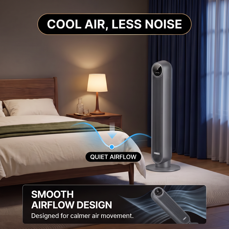 Tower Fan With Remote – 90° Oscillation, 36″ & 42″ - 4