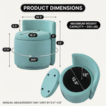 Swivel Accent Chair with Storage, 360 Degree Velvet Small Accent Chair, No Assembly Comfy Bedroom Chair for Living Room, Reading, Dressing Room - 4