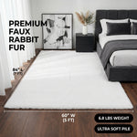 Faux Rabbit Fur Shaggy Rug – Ultra Soft Fluffy Machine Washable Area Rug for Bedroom, Living Room & Teen Room - 4