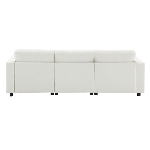 Chenille Modular Sectional Sofa with Storage Pockets & 2 Ottomans | Trufairs