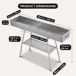 PORTABLE CHARCOAL HIBACHI GRILL – COMMERCIAL-QUALITY FOLDABLE BBQ GRILL FOR CAMPING, BACKYARD & OUTDOOR COOKING - 4