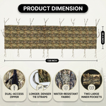 Hunting Tree Stand Blinds Cover 142" x 35" Extra Large Camouflage Universal Tree Stand Blinds Realistic Forest Camo Treestand Cover with Zipper for Deer Elk Hunting, Frames Not Included - 4