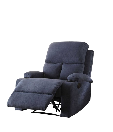 32" Blue Linen Recliner