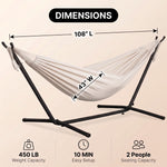 Double Hammock with Steel Stand – Indoor & Outdoor Comfort - 4