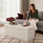 BENCH WITH STORAGE – FOLDING OTTOMAN WITH PADDED SEAT - 4
