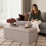 BENCH WITH STORAGE – FOLDING OTTOMAN WITH PADDED SEAT - 4