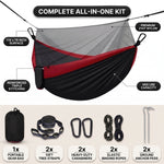 Camping Hammock with Mosquito Net – 1-2 Person, Nylon - 4