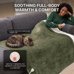 Heated Throw Blanket – Flannel & Sherpa, 6 Heat Levels - 4