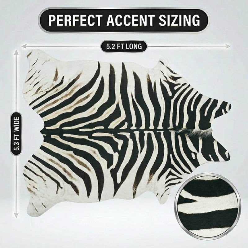 Faux Cowhide Rug – Animal Print Area Rug for Living Room, Bedroom & Office - 4