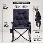 Oversized Folding Rocking Camping Chair with Padded Comfort & Portable Design - 4