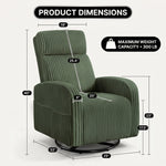 Swivel Accent Chair with Storage, 360 Degree Velvet Small Accent Chair, No Assembly Comfy Bedroom Chair for Living Room, Reading, Dressing Room - 4