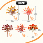 ARTIFICIAL FLOWERS FOR OUTDOORS – UV-RESISTANT FALL MIX - 4