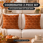 DECORATIVE PILLOW COVERS – 3D PUMPKIN SET OF 2 - 4