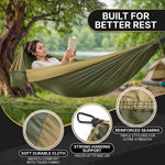 Portable Camping Hammock with Tree Straps – Lightweight Nylon Travel Hammock - 4