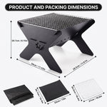 Portable Folding Charcoal Grill & Campfire Fire Pit - 4