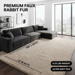 Faux Rabbit Fur Shaggy Rug – Ultra Soft Fluffy Machine Washable Area Rug for Bedroom, Living Room & Teen Room - 4