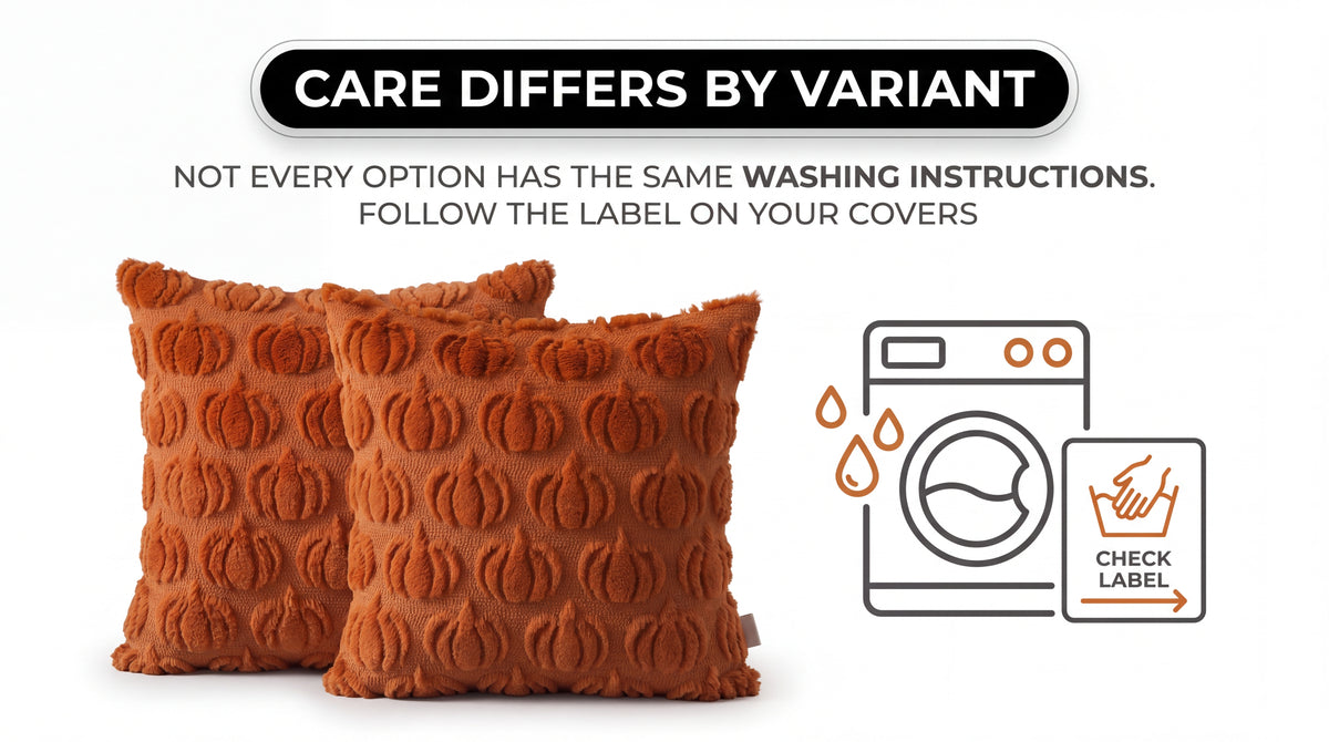 Pumpkin Pillow Covers Set of 2 | 3D Fall Decorative Covers -  limitations image 4