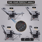 Premium Reclining Outdoor Camping Chair – Adjustable Comfort Seat - 4