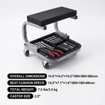 Rolling Mechanic Stool with Tool Tray - Creeper Seat with Wheels for Garage & Shop, Rolling Work Stool with Wheels for Mechanics, Auto Repair Workshop - 4