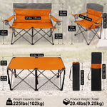 Outdoor 4-Piece Folding Chair and Table Set – Perfect for Camping and Picnics - 4