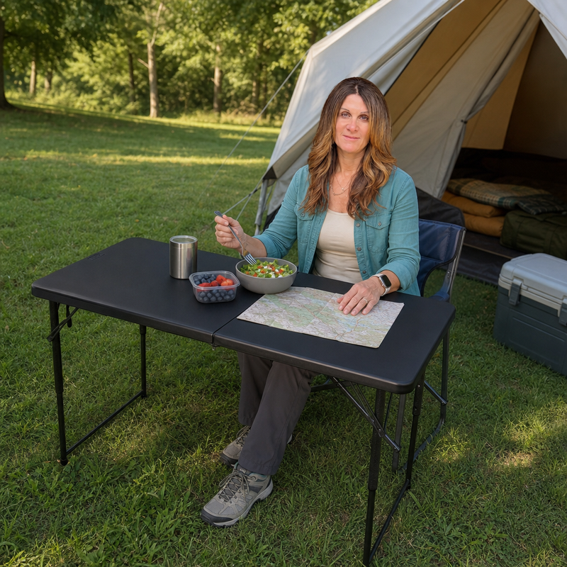 4 ft Adjustable Folding Camping Table - 4