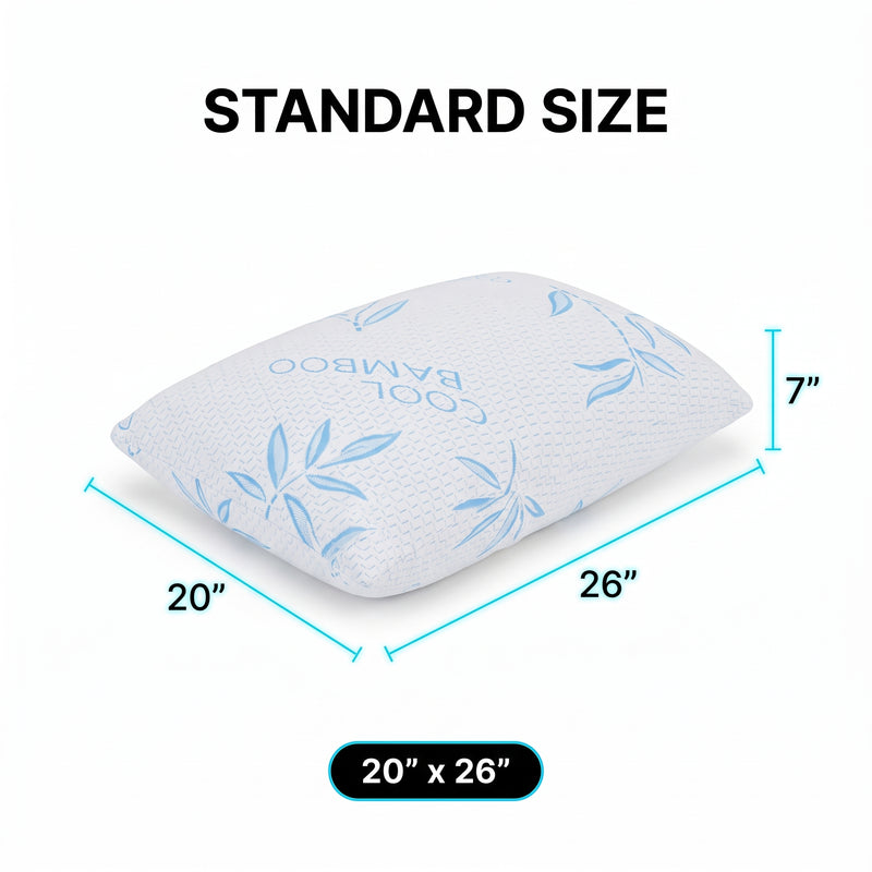 Adjustable Cooling Shredded Memory Foam Pillows, Set of 2 – Standard, Queen & King - 4