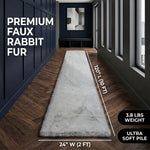 Faux Rabbit Fur Shaggy Rug – Ultra Soft Fluffy Machine Washable Area Rug for Bedroom, Living Room & Teen Room - 4