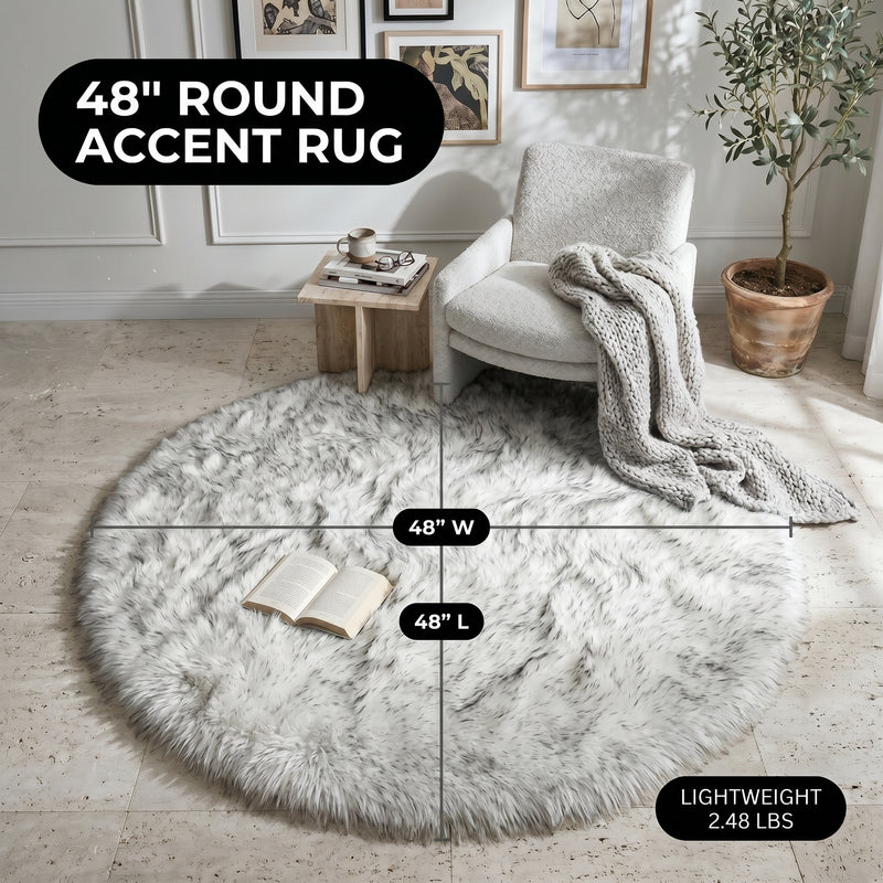 Luxury Fluffy Faux Fur Area Rug – Ultra Soft Shaggy Sheepskin Carpet for Bedroom, Living Room & Home Décor - 4