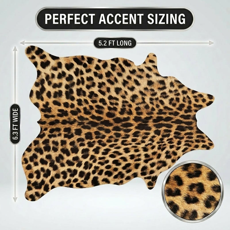 Faux Cowhide Rug – Animal Print Area Rug for Living Room, Bedroom & Office - 4
