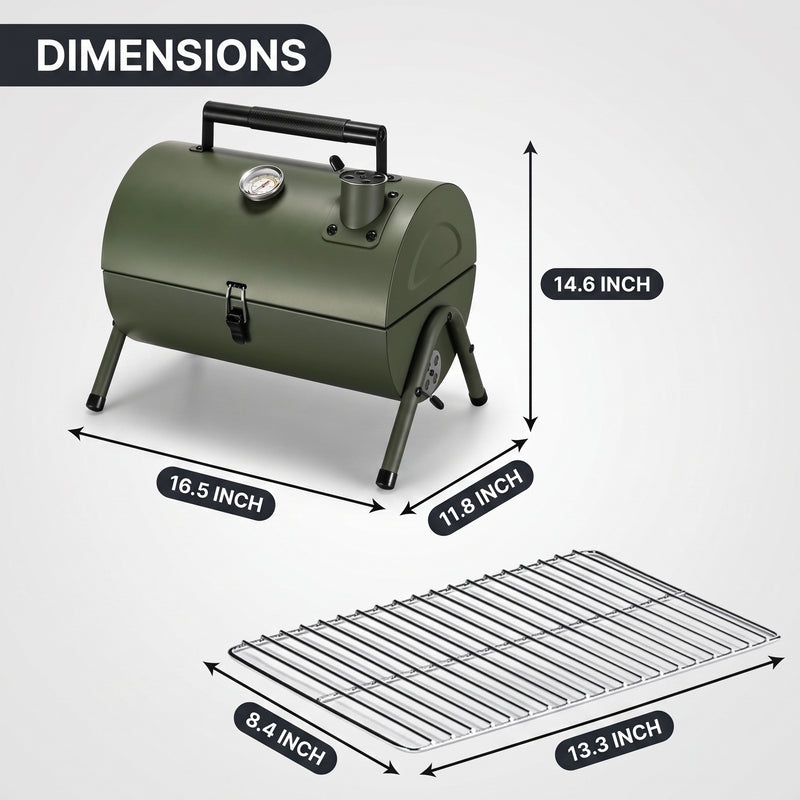 PORTABLE TABLETOP BBQ GRILL – CHARCOAL OUTDOOR GRILLS FOR CAMPING, PATIO, BEACH & BACKYARD - 4